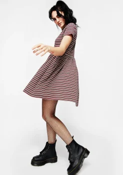 Calliophis Striped Mini Smock Dress