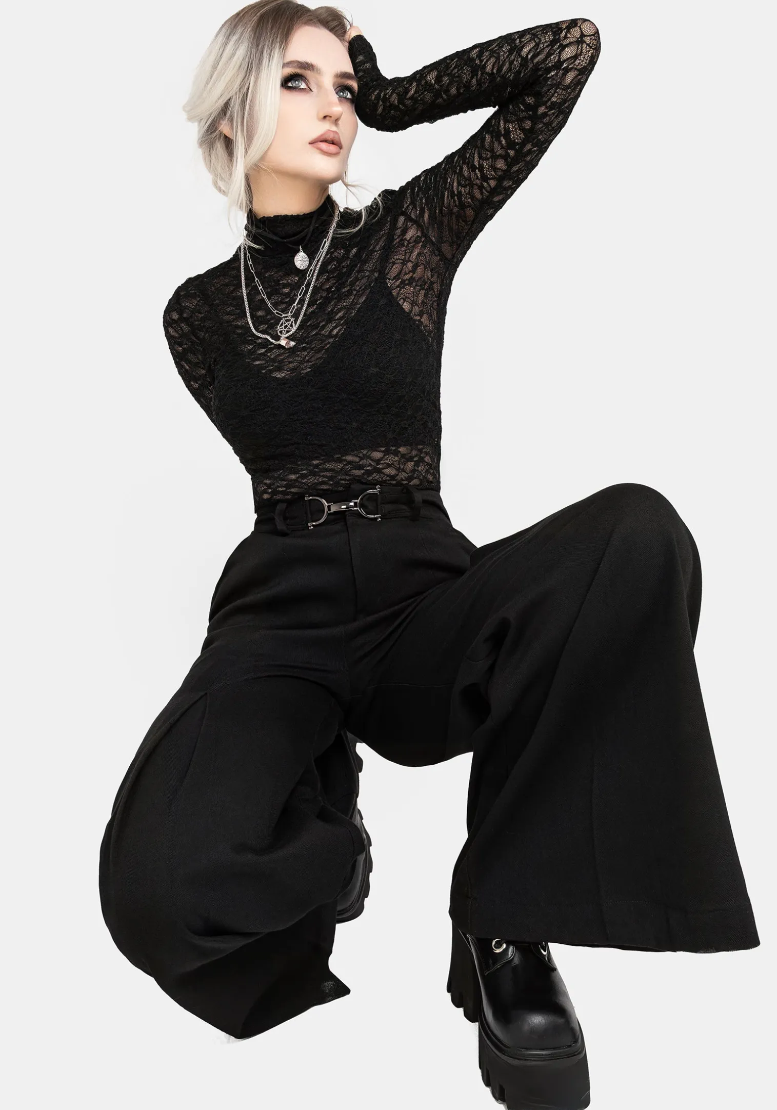 Camilla Wide Leg Pleated Trousers