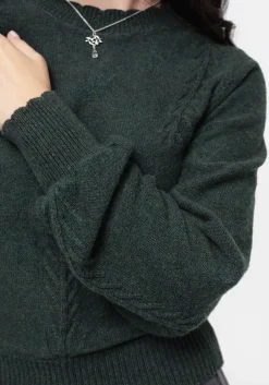 Canopy Raised Fern Intarsia Knit Sweater