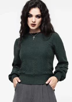 Canopy Raised Fern Intarsia Knit Sweater