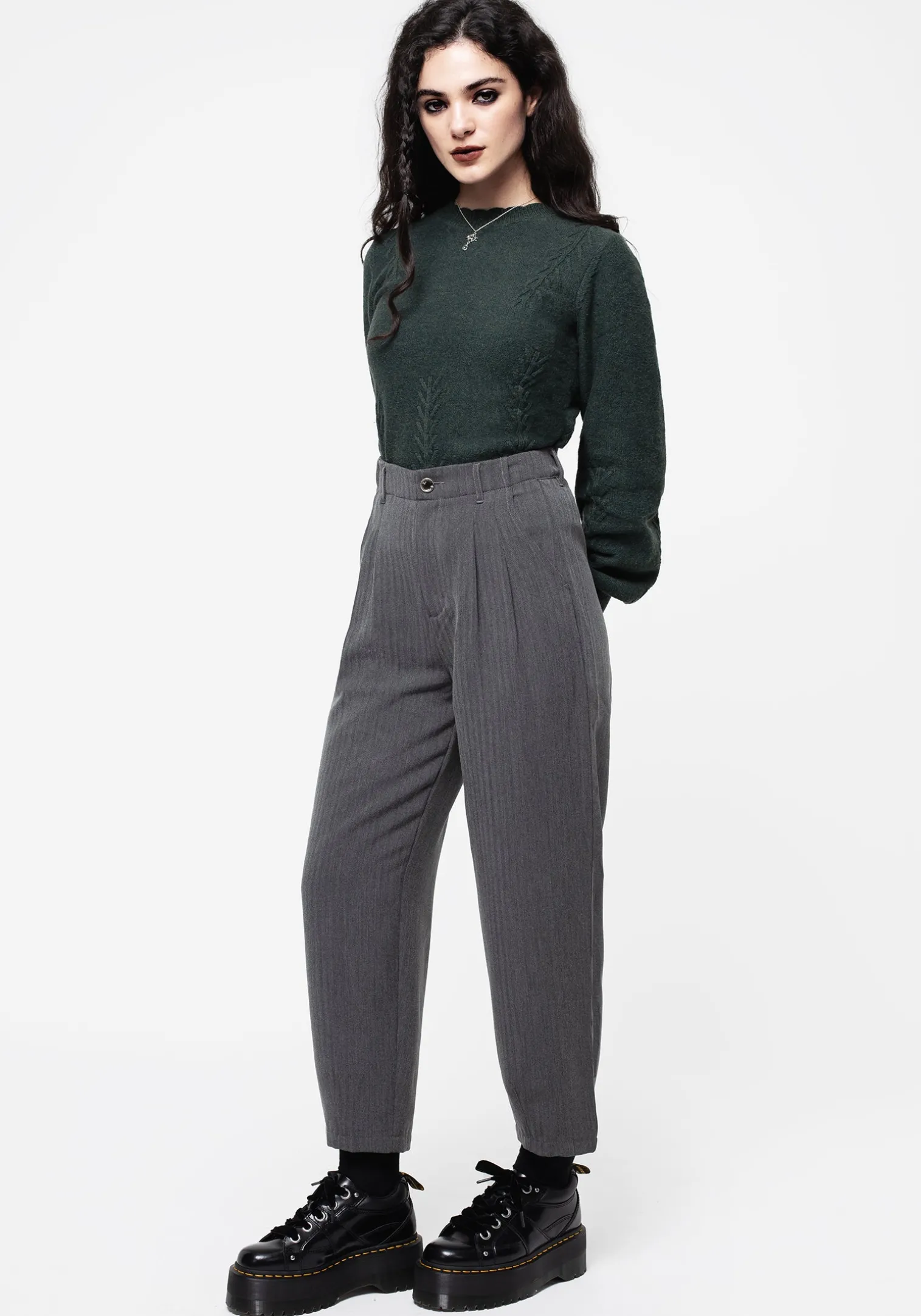 Canopy Raised Fern Intarsia Knit Sweater