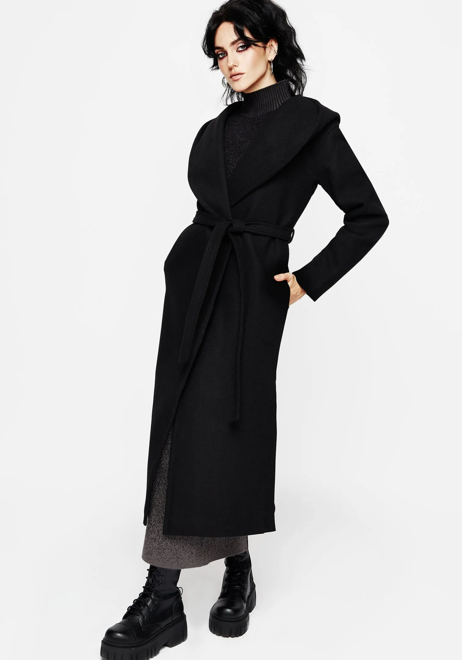 Catacomb Hooded Belted Coat