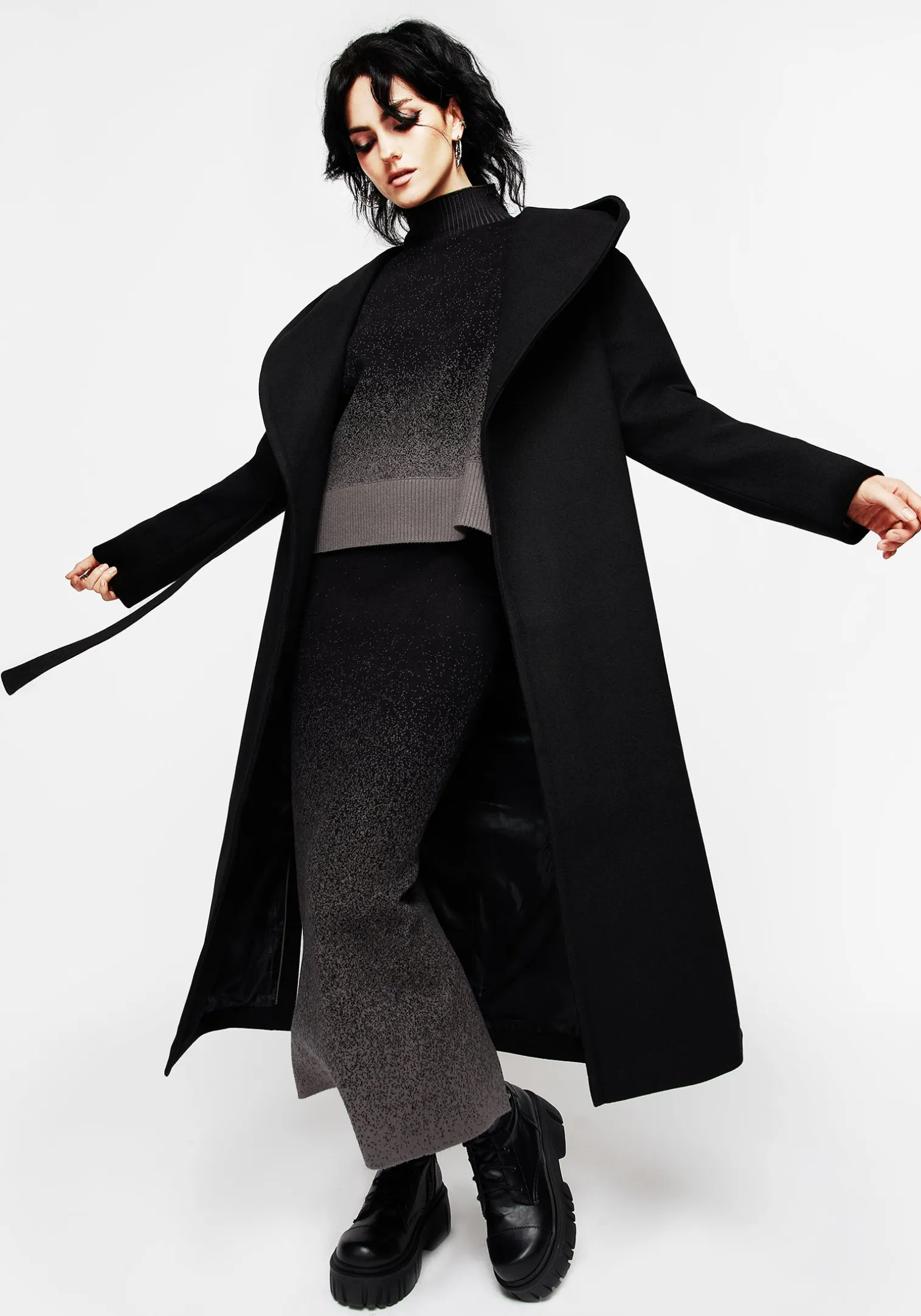 Catacomb Hooded Belted Coat