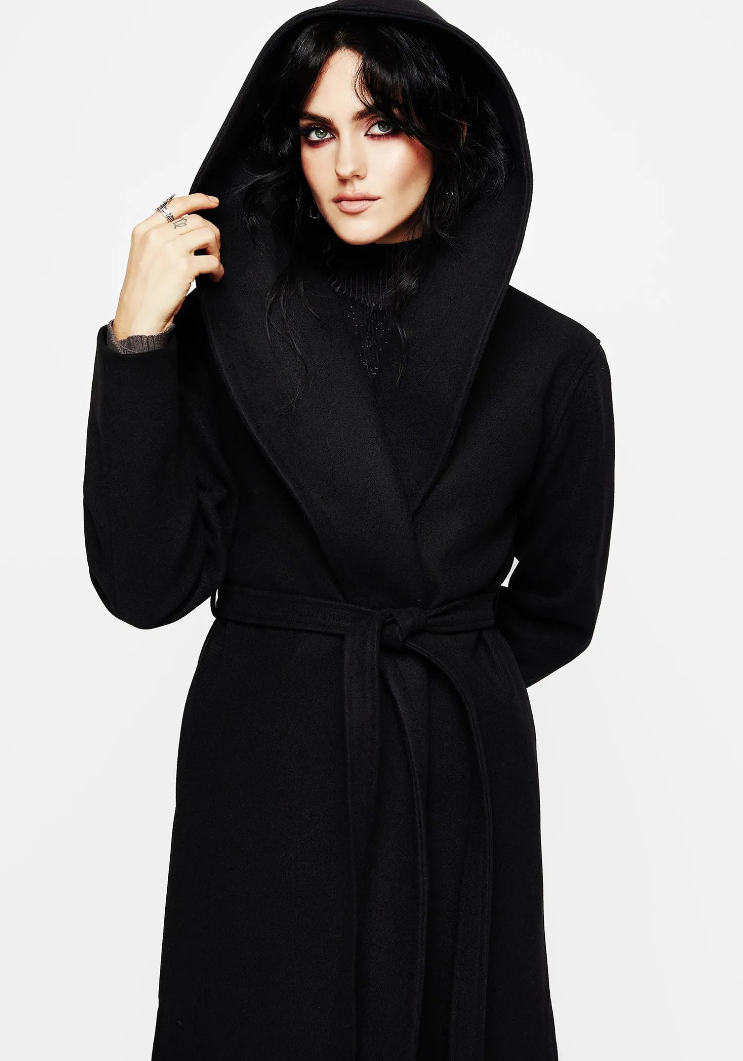 Catacomb Hooded Belted Coat