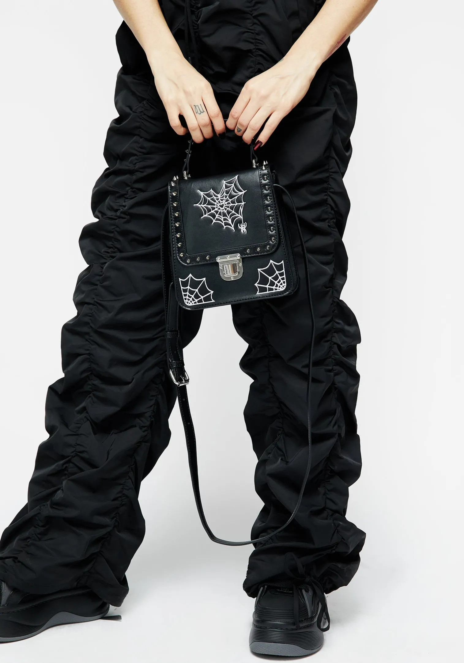 Catch Feelings Crossbody Satchel Bag - Black