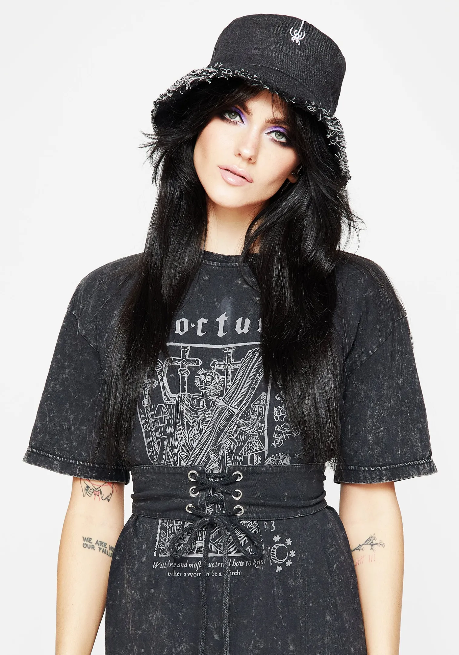Catch Feelings Denim Bucket Hat