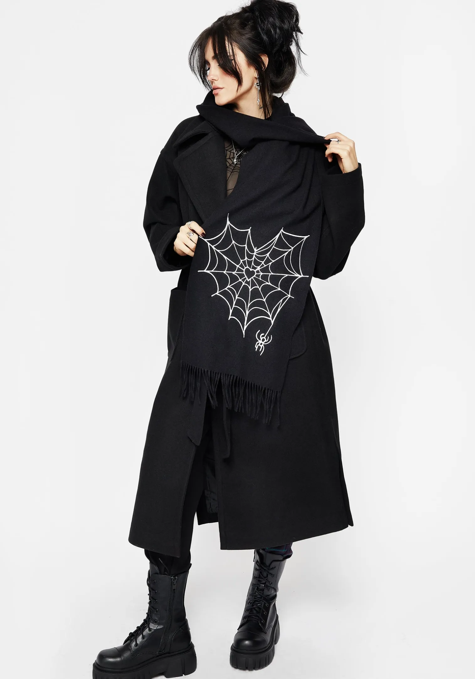 Catch Feelings Embroidered Scarf