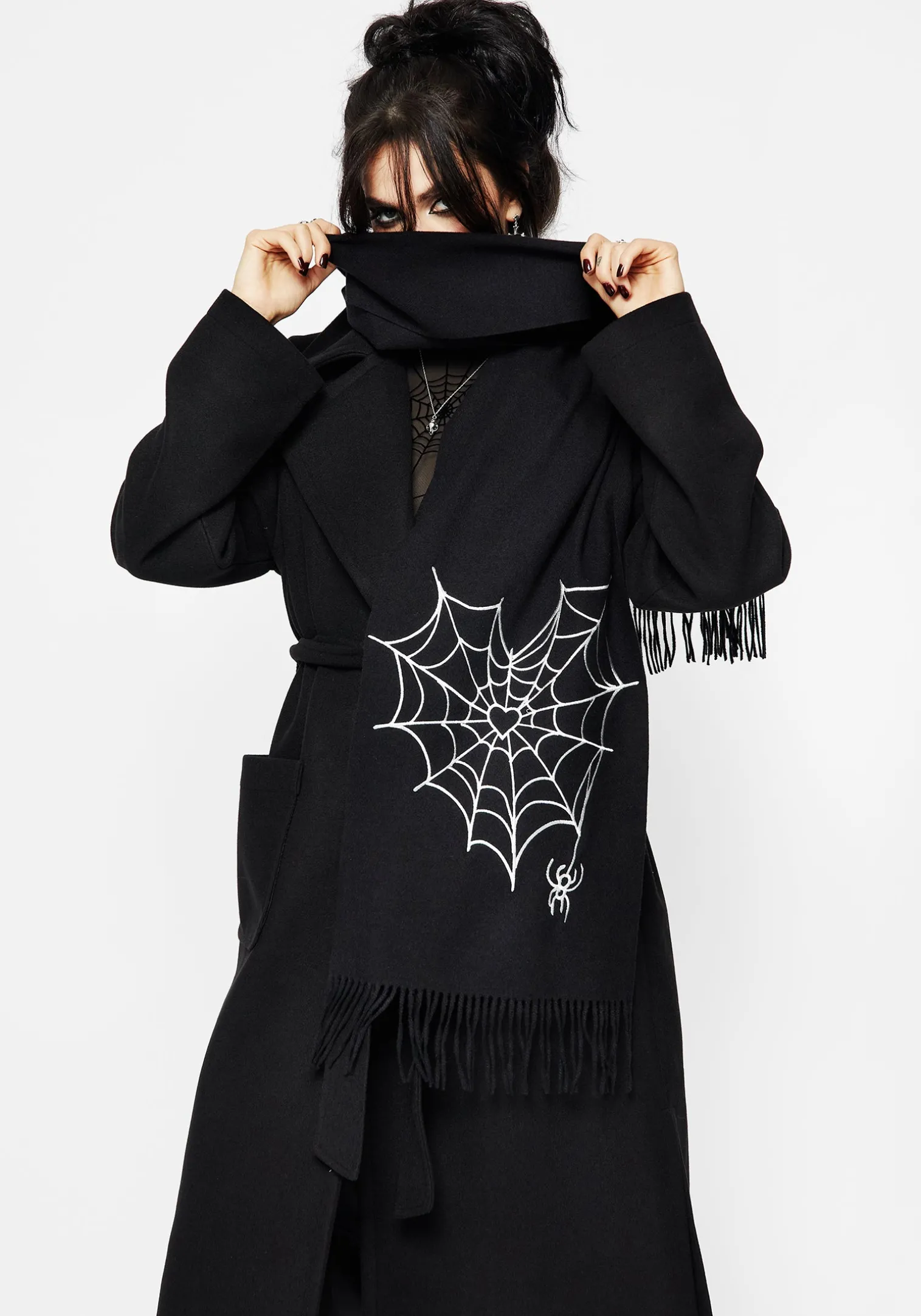 Catch Feelings Embroidered Scarf