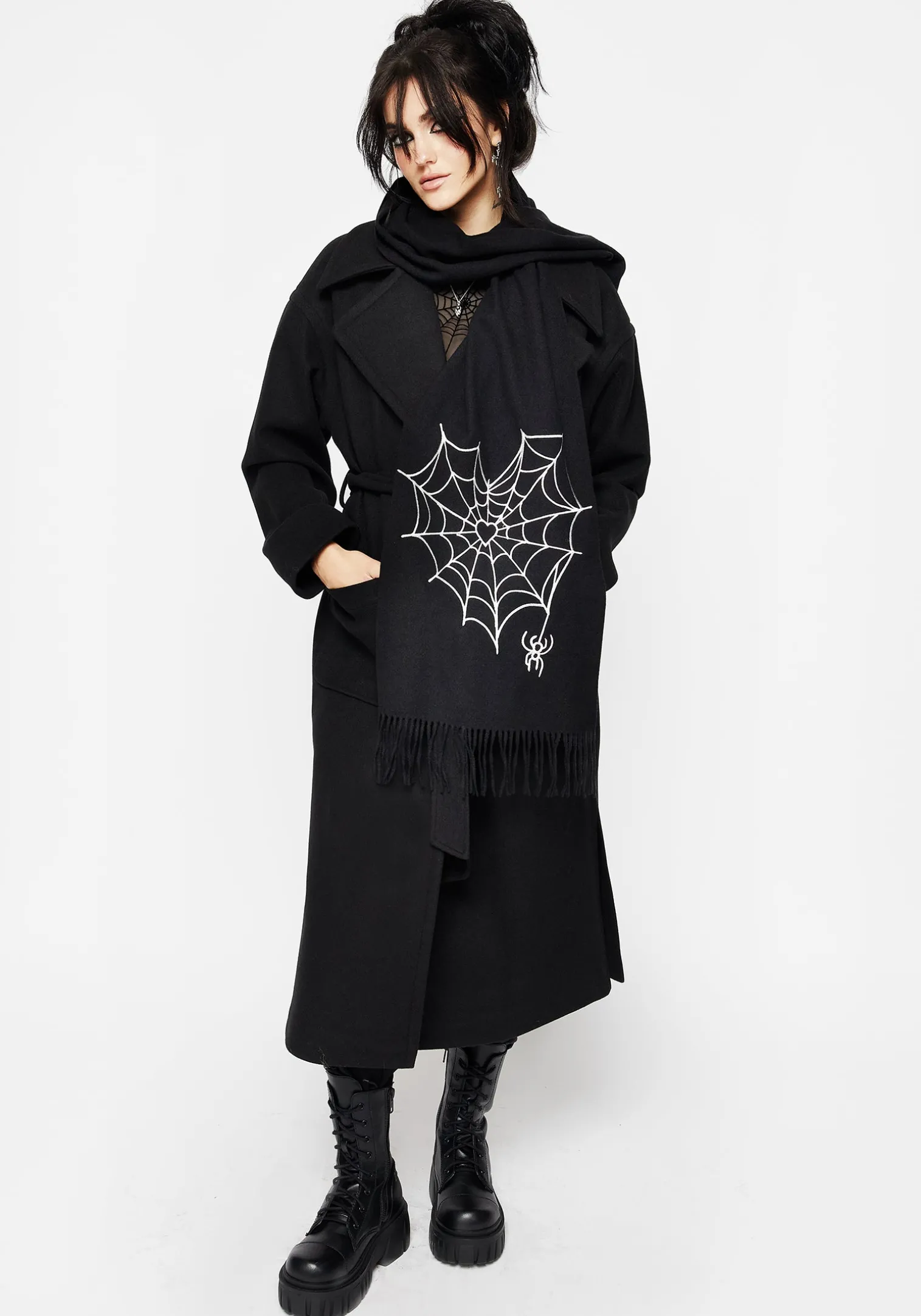 Catch Feelings Embroidered Scarf