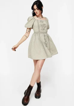 Caustic Cotton Frill Mini Dress