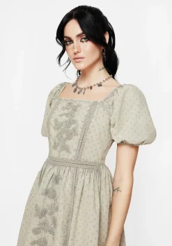 Caustic Cotton Frill Mini Dress