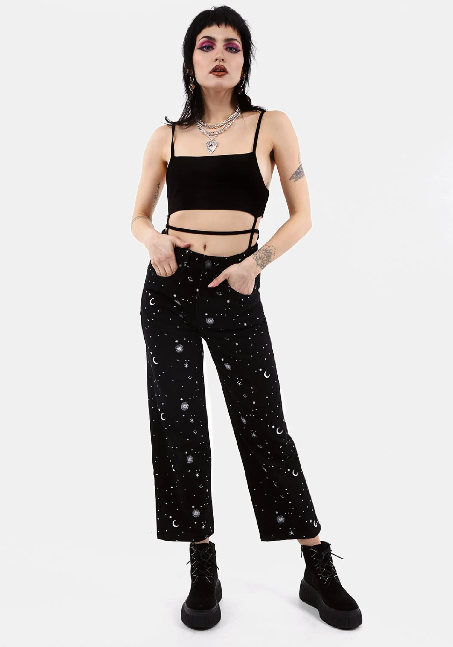 Celestial Embroidered Jeans