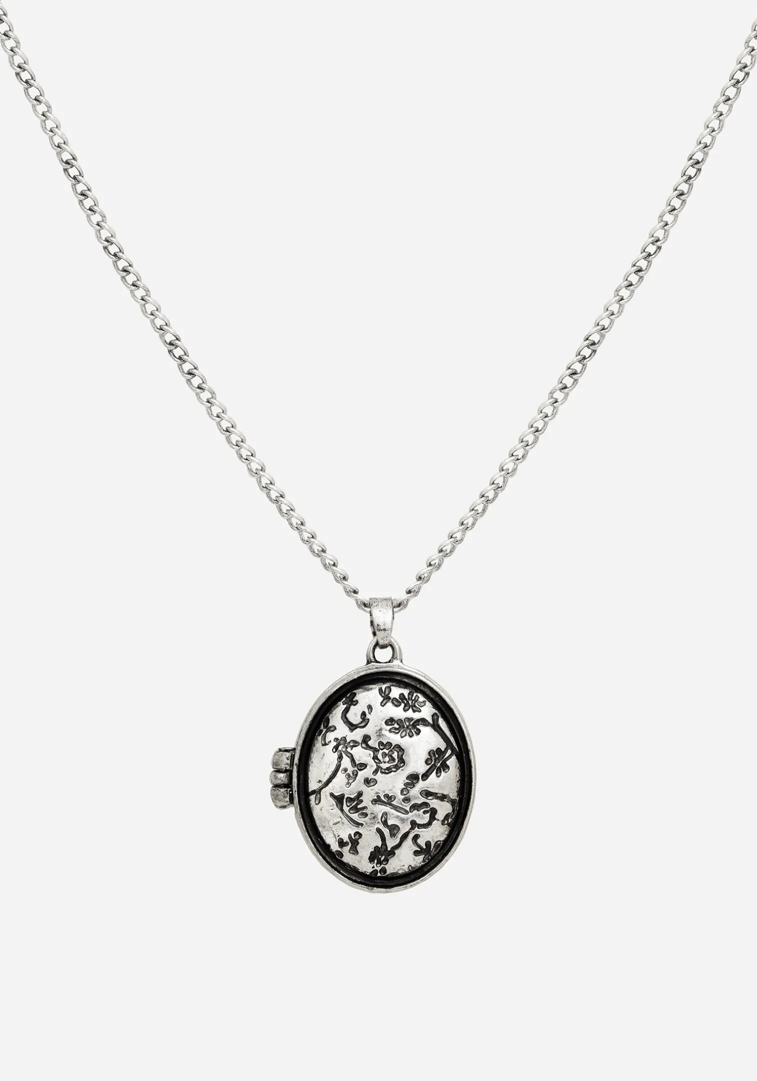 Cerelia Etched Locket Necklace