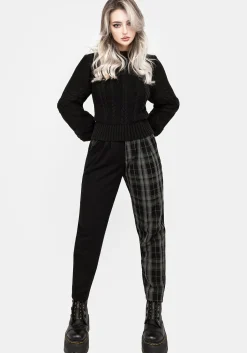 Checkmate High Waist Tapered Trousers