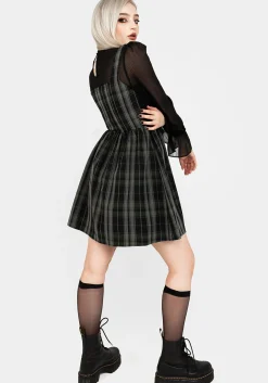 Checkmate Wrap Suspender Mini Dress