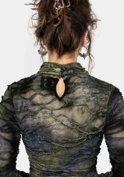 Chlorella Distressed Long Sleeve Top