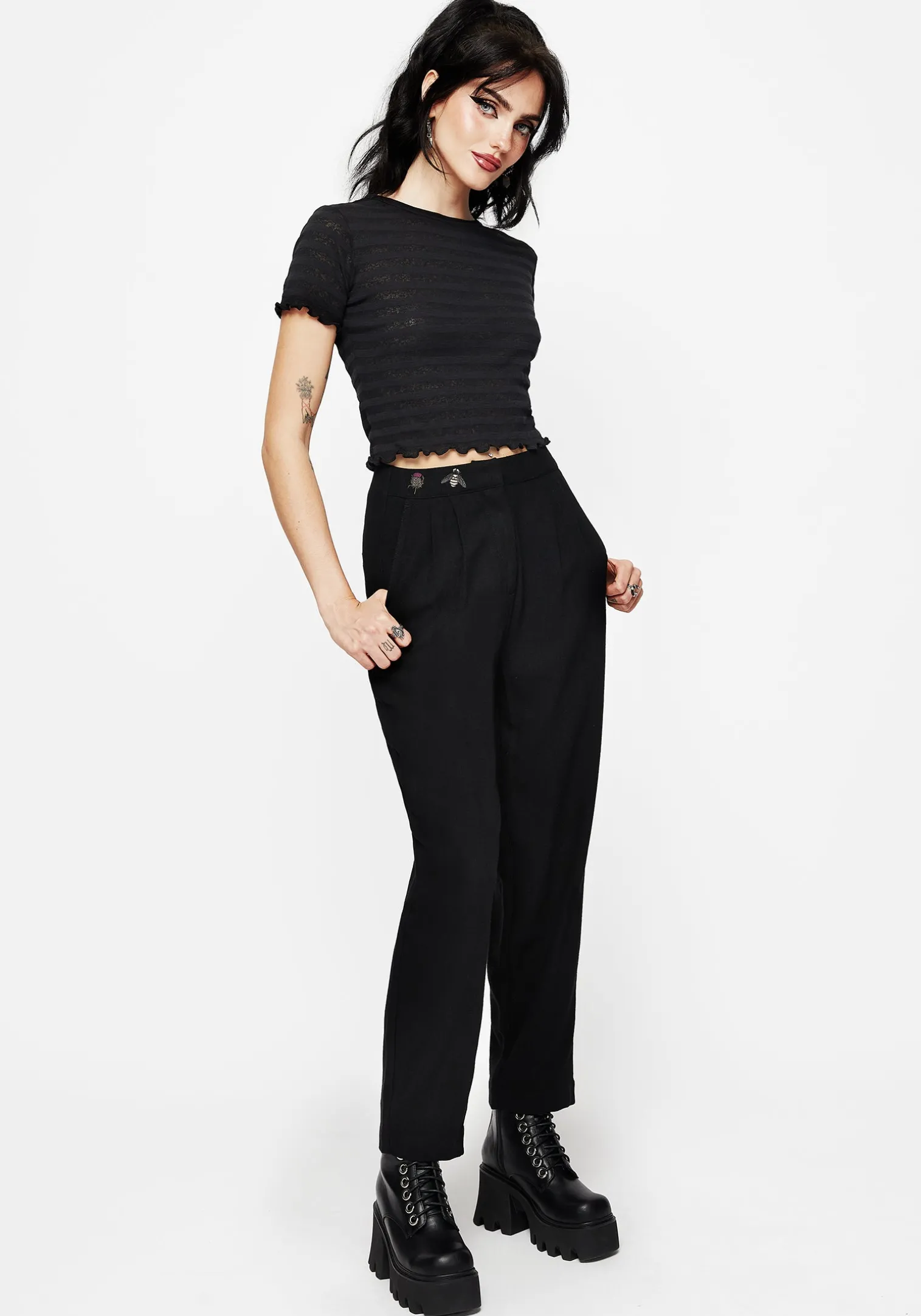 Chloris Embroidered Waist Balloon Trouser