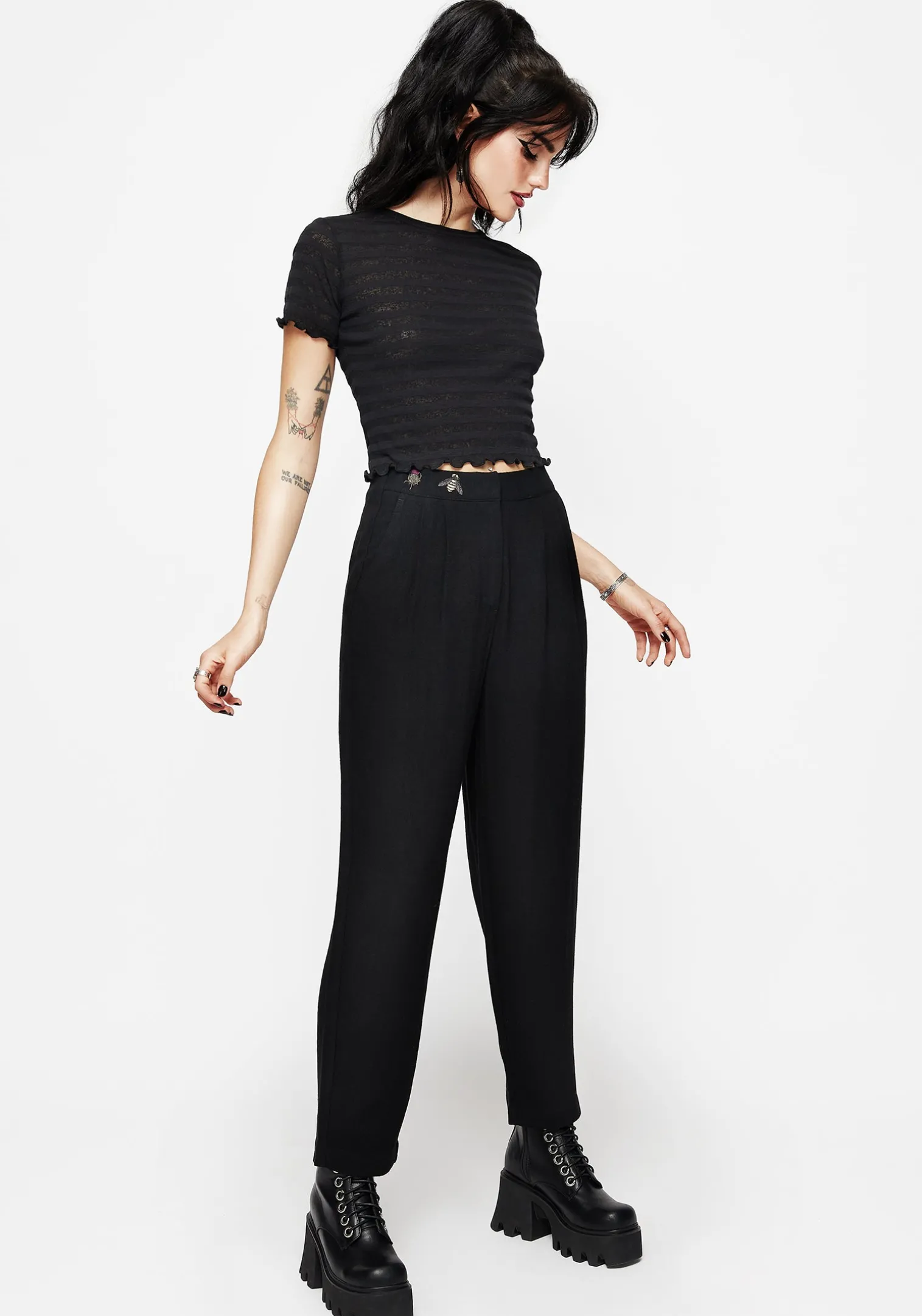 Chloris Embroidered Waist Balloon Trouser