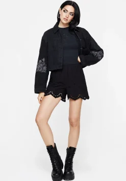 Christina Cotton Cut Out Detail Washed T-Shirt