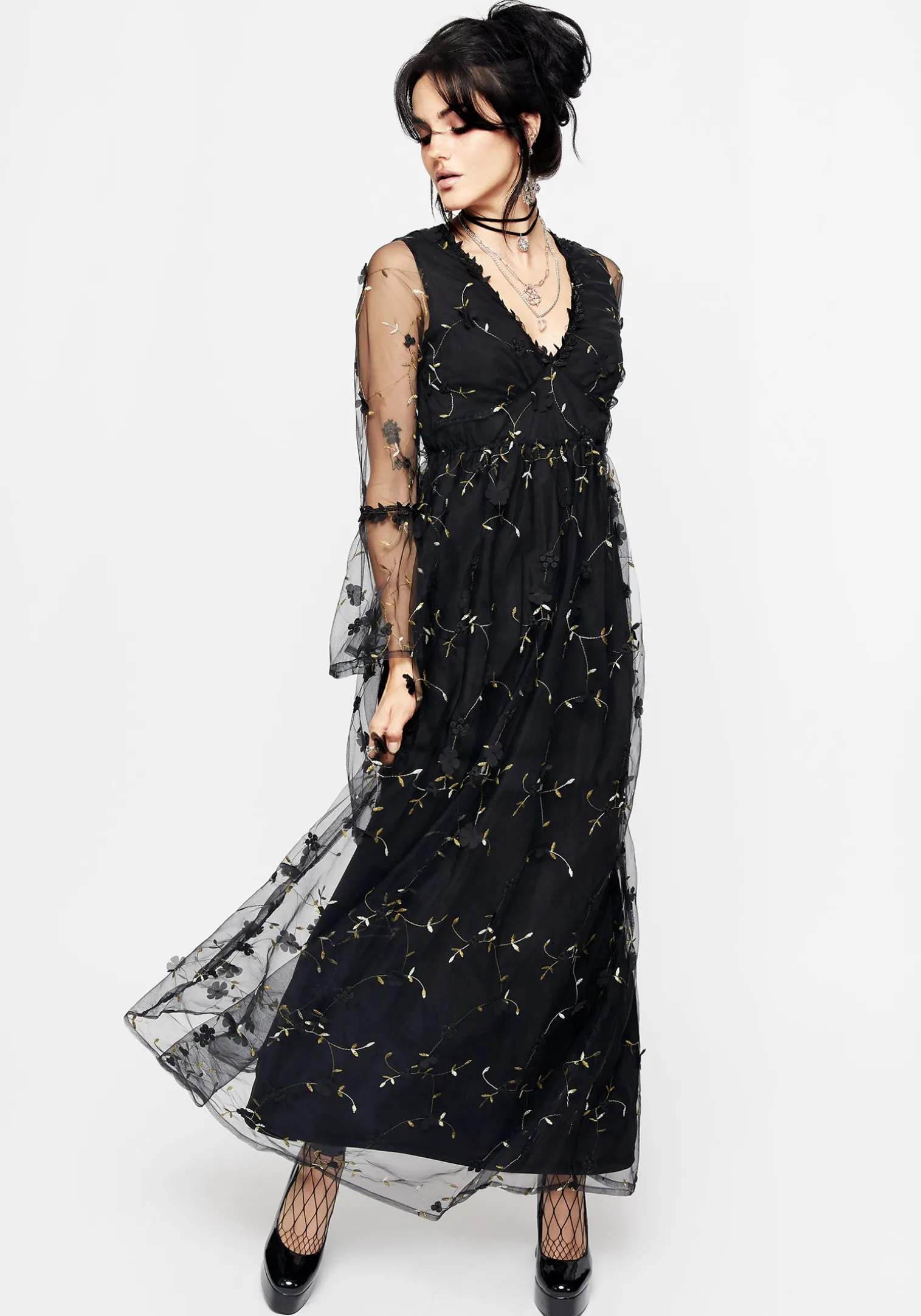Chrysanthi Applique Maxi Dress