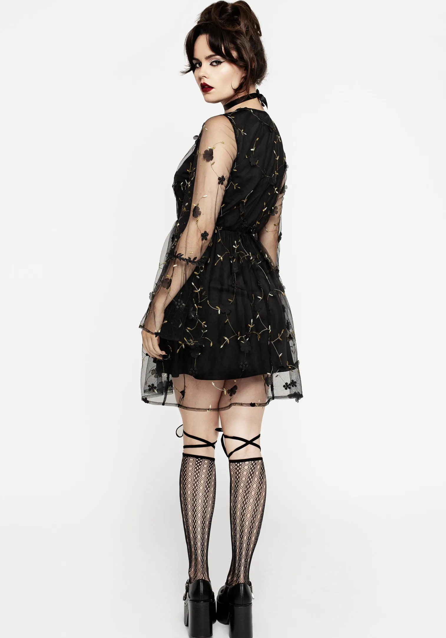 Chrysanthi Applique Mini Dress