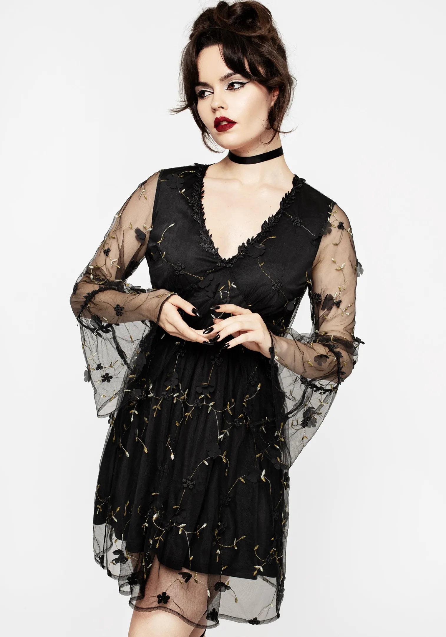 Chrysanthi Applique Mini Dress