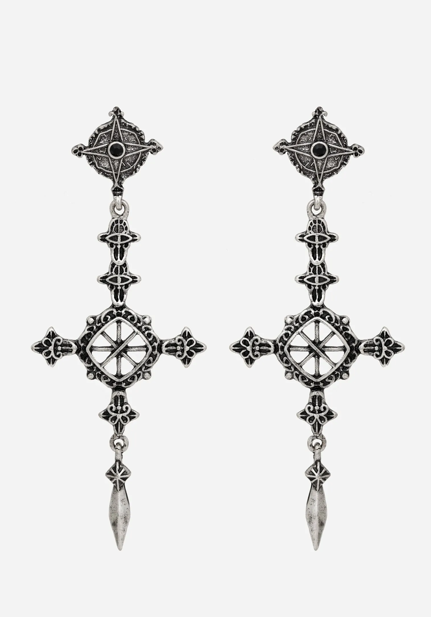 Ciara Cross Drop Earrings
