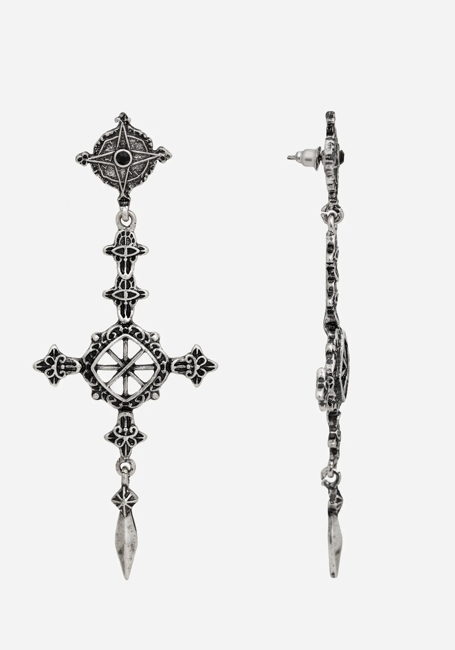 Ciara Cross Drop Earrings
