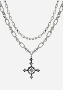 Ciara Cross Layered Necklace