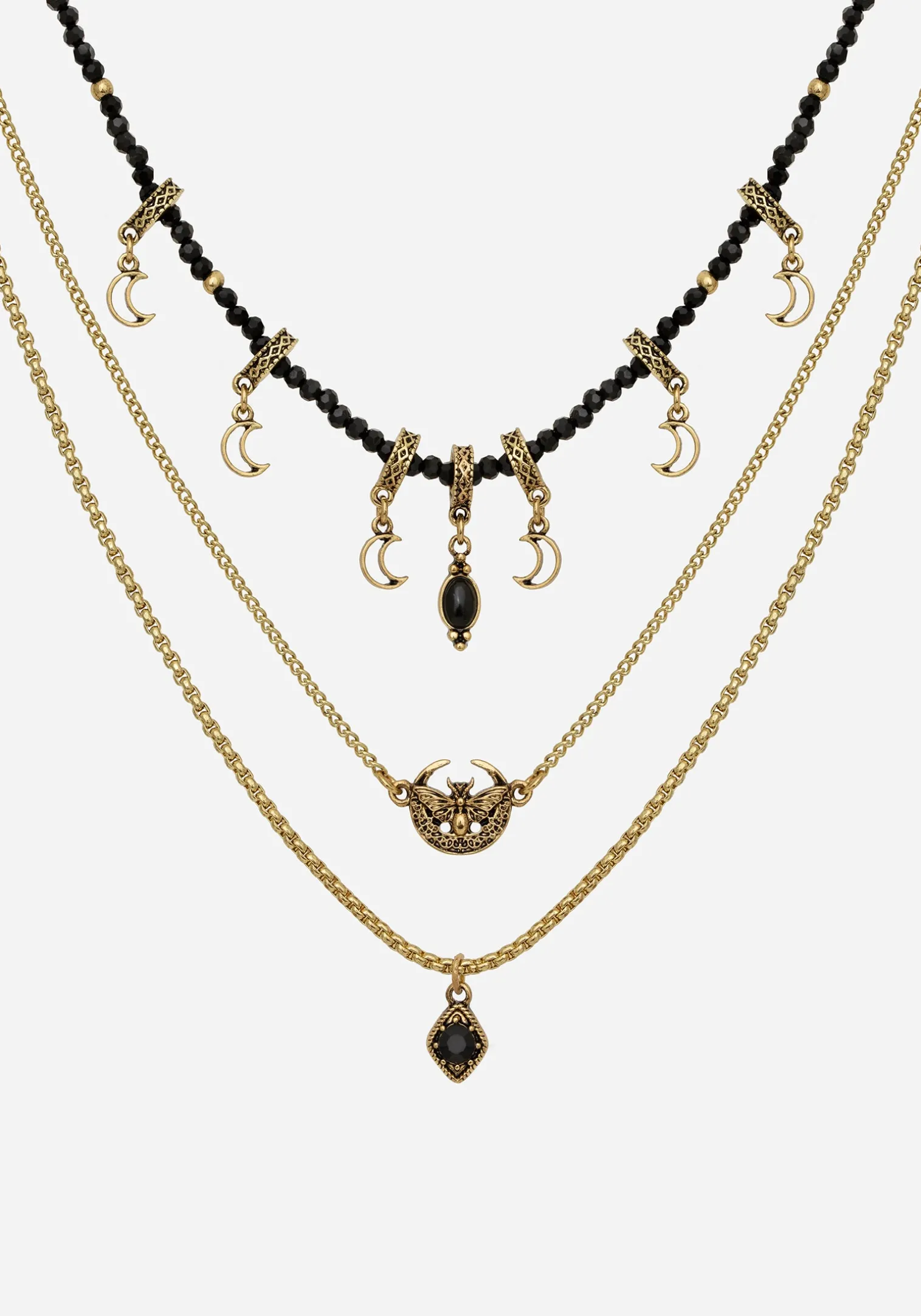 Ciela Moon Moth Layered Necklace