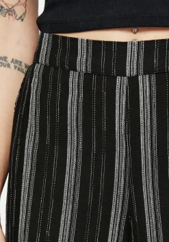 Clandestine Stripe Cotton-Blend Culottes