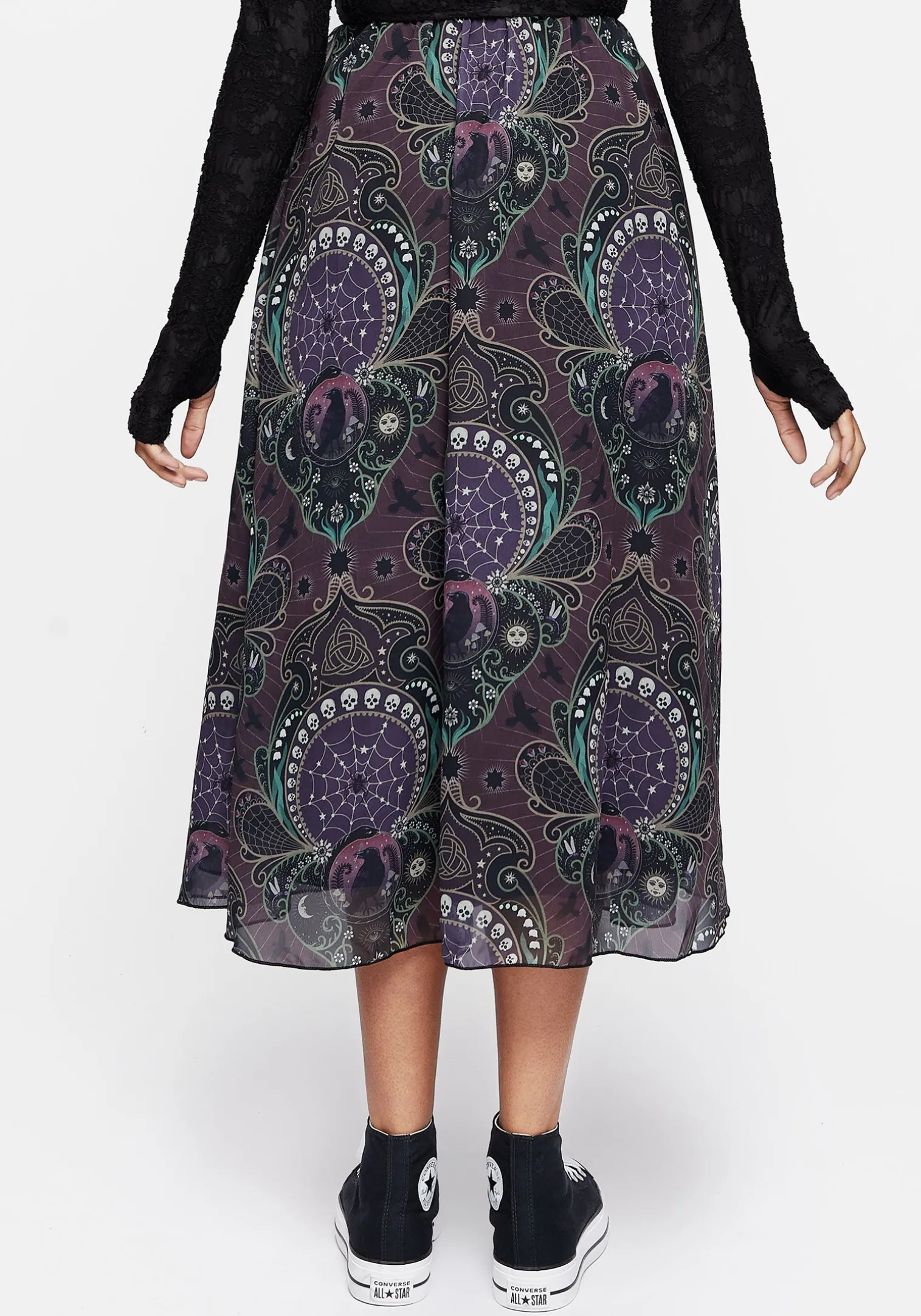 Clarette Chiffon Layered Midi Skirt