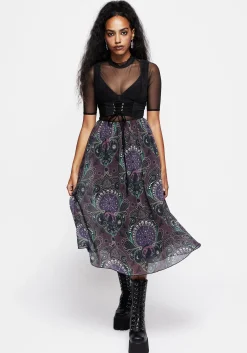 Clarette Chiffon Layered Midi Skirt
