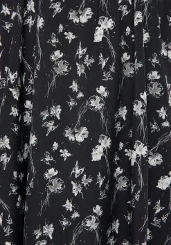 Claricia Long Sleeved Floral Faux Wrap Mini Dress