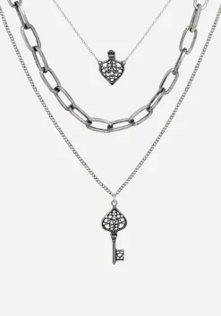 Claustrum Gothic Key Layered Necklace