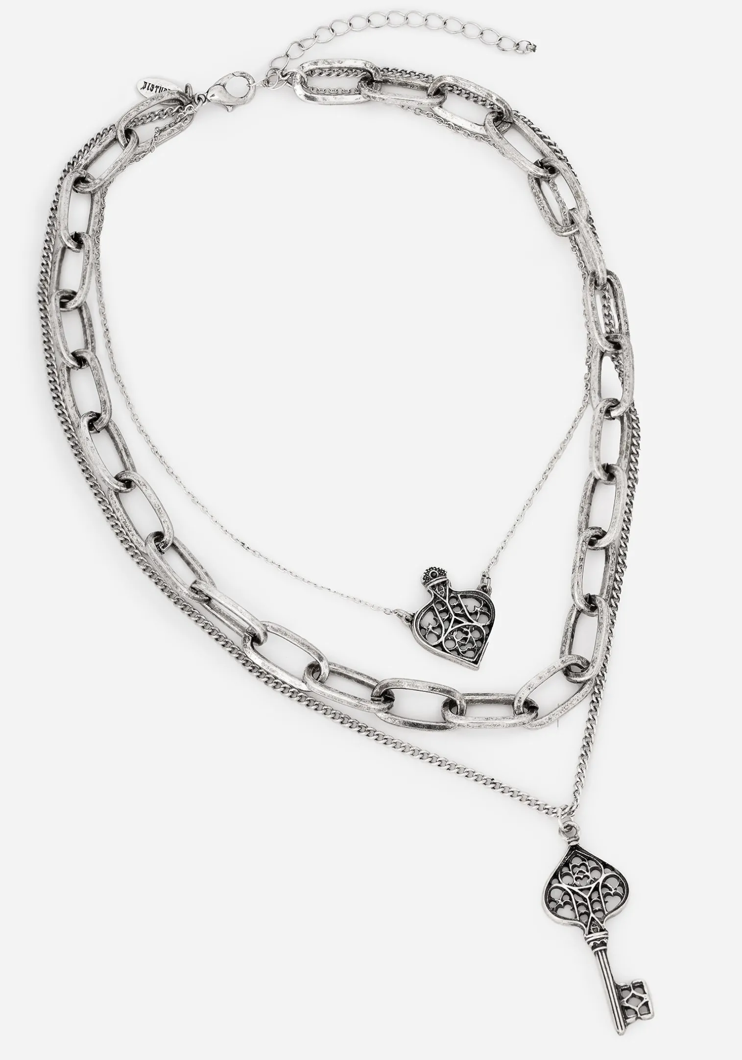 Claustrum Gothic Key Layered Necklace