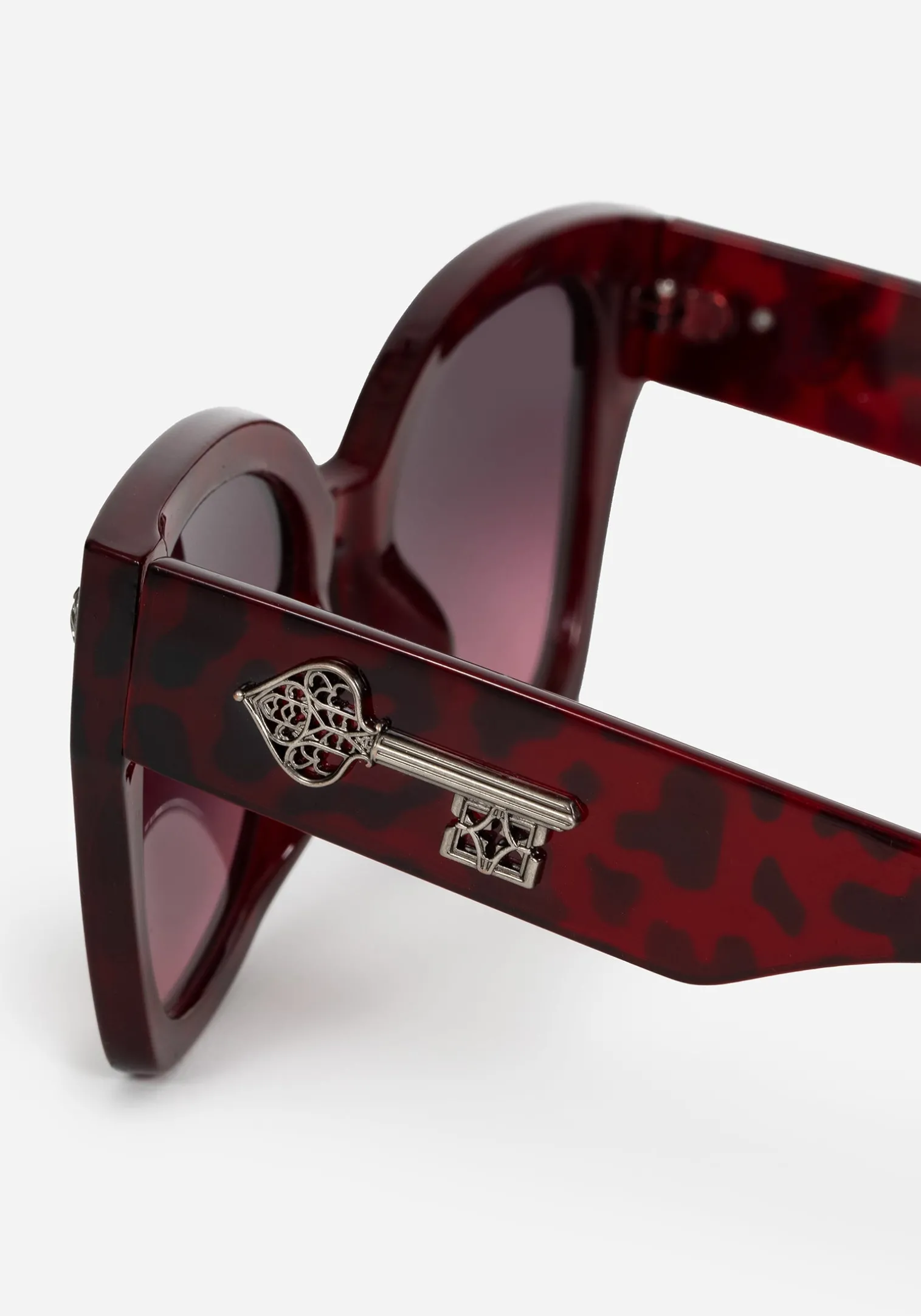 Claustrum Gothic Key Tortoiseshell Sunglasses - Red