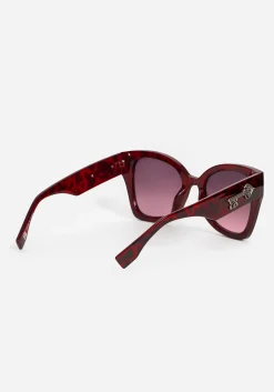 Claustrum Gothic Key Tortoiseshell Sunglasses - Red