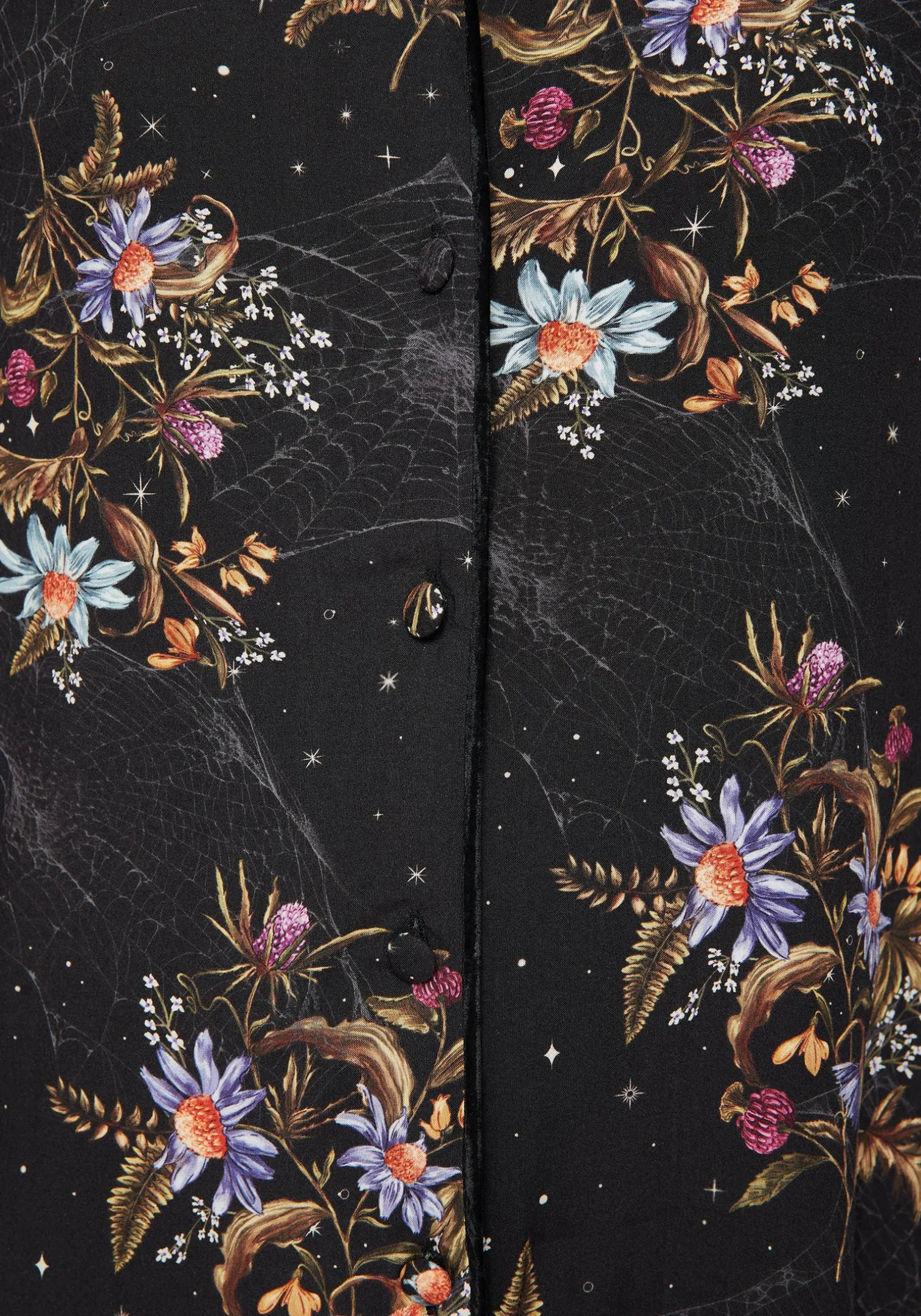 Cleome Floral Spiderweb Button Up Pyjama Top
