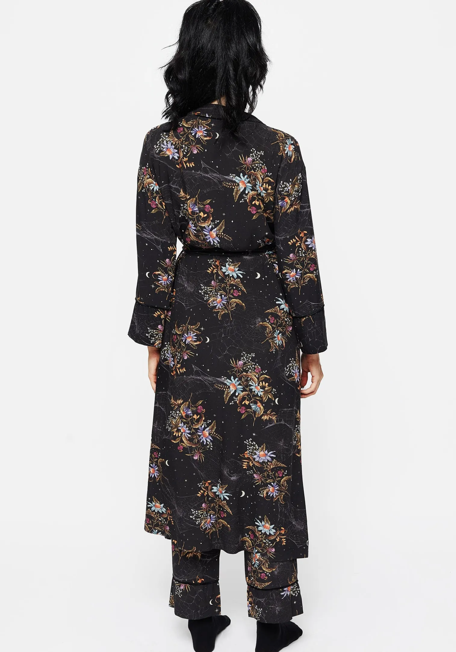 Cleome Floral Spiderweb Dressing Gown