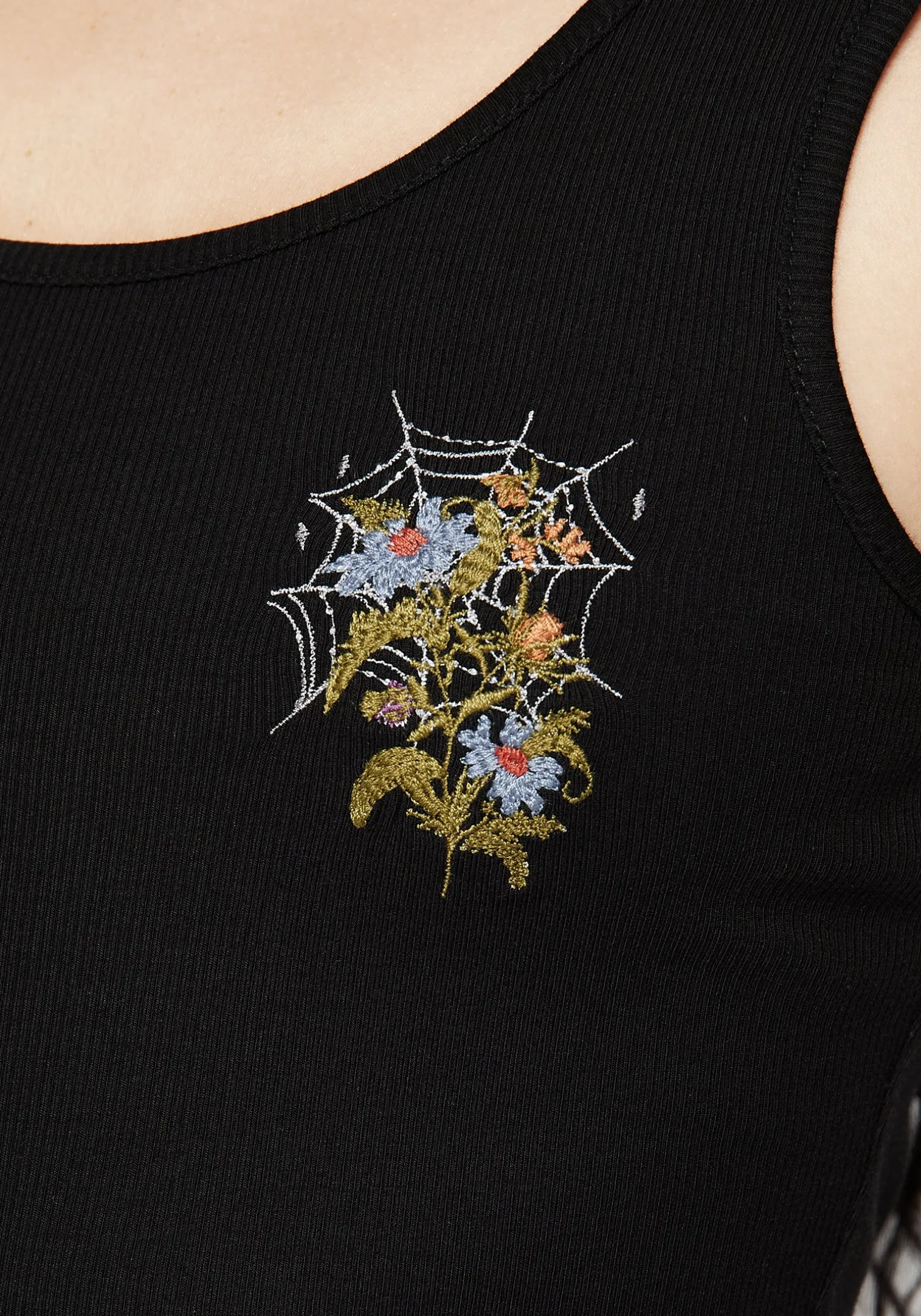 Cleome Floral Spiderweb Pyjama Vest Top