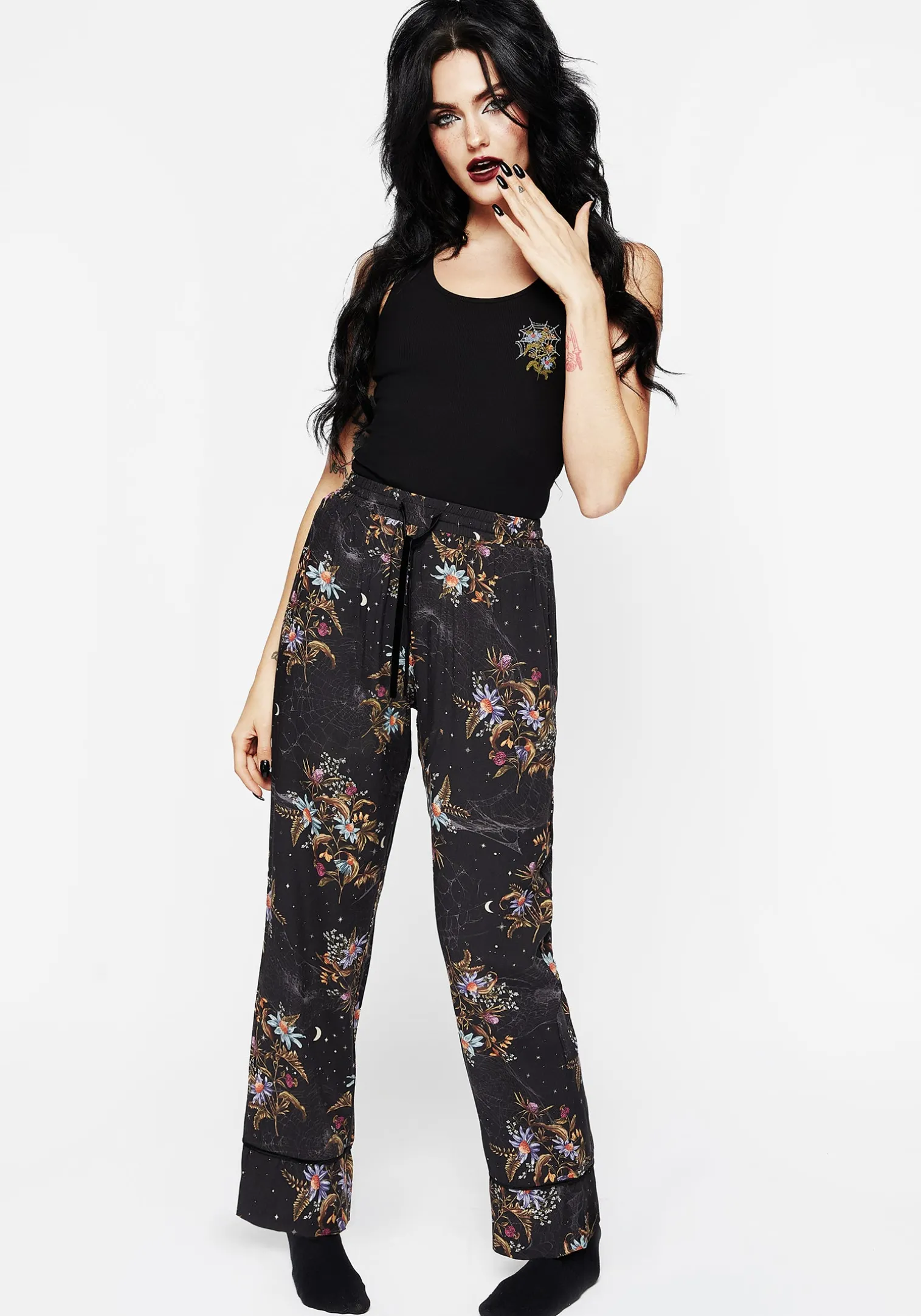 Cleome Floral Spiderweb Pyjama Bottoms