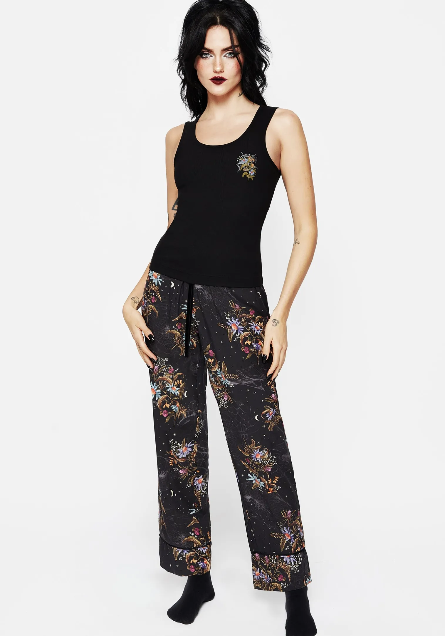 Cleome Floral Spiderweb Pyjama Bottoms