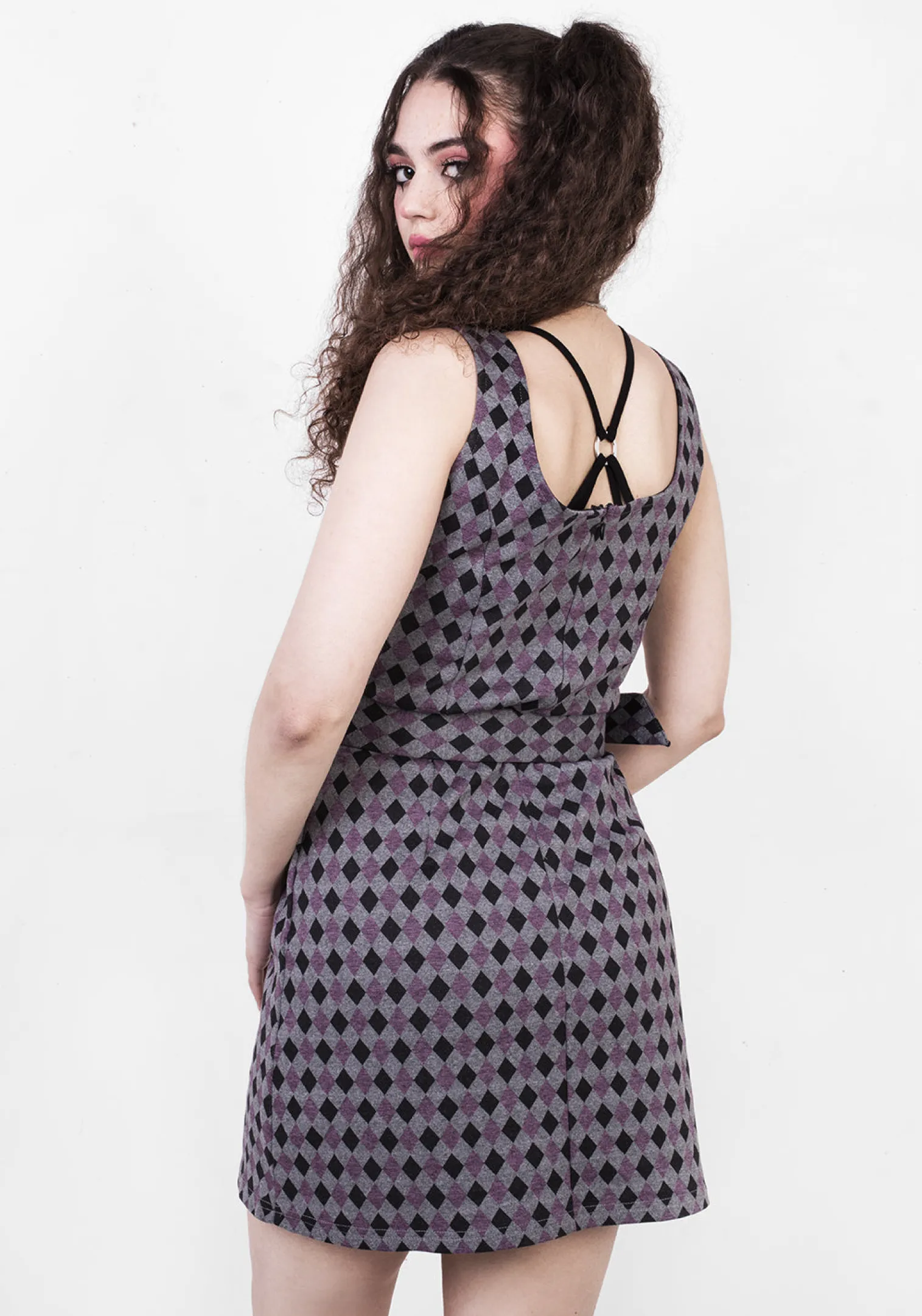 Clowntears Belted Pinafore Dress