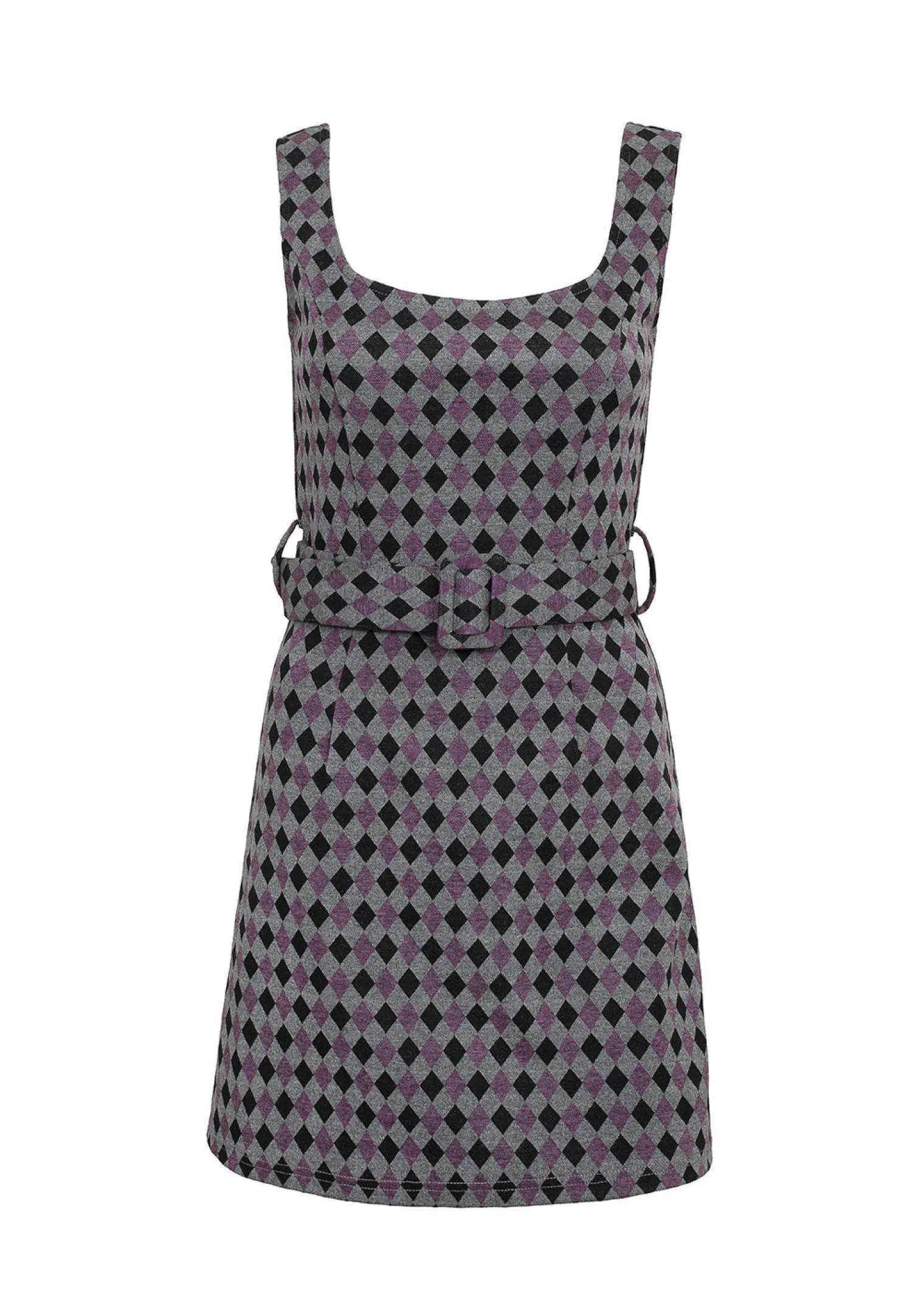 Clowntears Belted Pinafore Dress