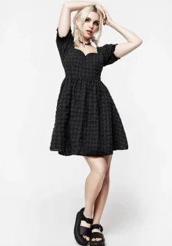 Cobalt Check Mini Dress