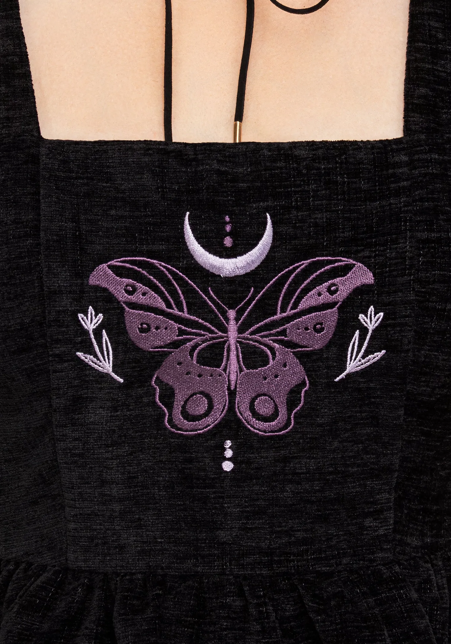 Cocoon Butterfly Embroidered Mini Dress