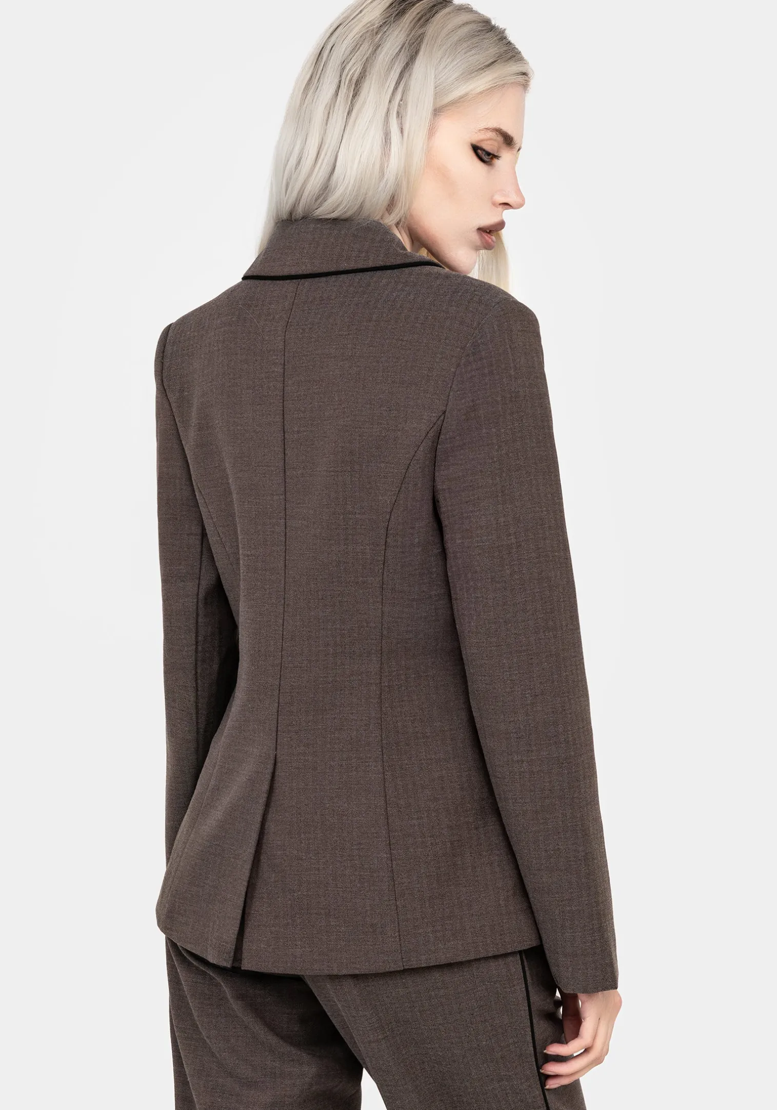 Cointrelle Herringbone Piped Blazer