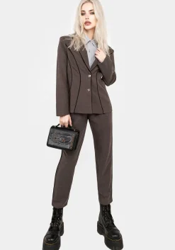 Cointrelle Herringbone Piped Blazer