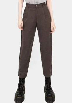 Cointrelle Herringbone Piped Tapered Trousers